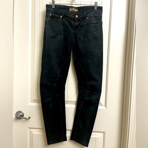 Galliano Haute Couture Black Banana Cut Women’s Skinny Denim